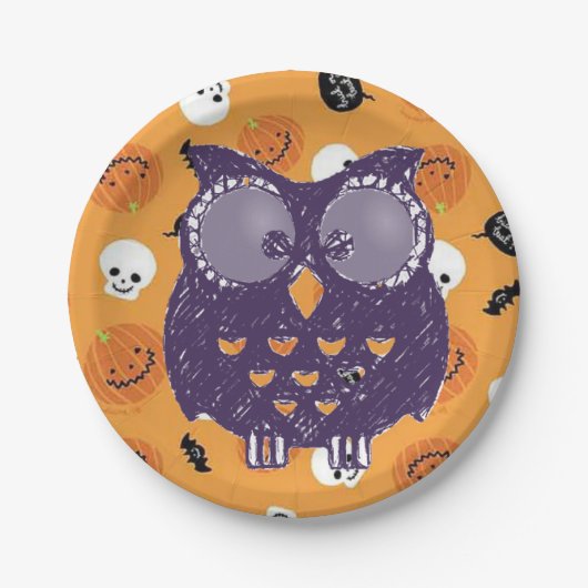 Papieren borden Halloween Bordje (Voorkant)