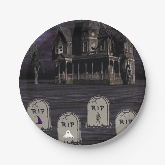 Papieren borden Halloween Bordje (Voorkant)