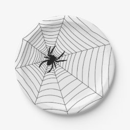 Papieren Borden - Halloween Party Spiderweb Papieren Bordje