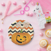 Papieren borden Halloween, pompoen Bordje (Feest)