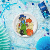 Papieren borden Halloween, Scarecrow Bordje (Feest)