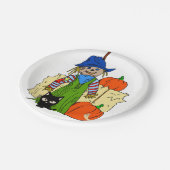 Papieren borden Halloween, Scarecrow Bordje (Gekanteld)