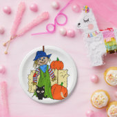 Papieren borden Halloween, Scarecrow Papieren Bordje (Feest)