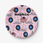 Papieren Borden, Happy 2e verjaardag #2 Balloons R Papieren Bordje (Voorkant)