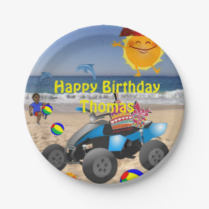 Papieren Borden, Happy Birthday Beach Bum African  Bordje