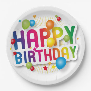 Papieren Borden/Happy Birthday Bordje