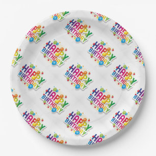 Papieren Borden/Happy Birthday Bordje