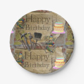 Papieren Borden, Happy Birthday Construction Tools Papieren Bordje (Voorkant)