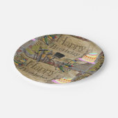 Papieren Borden, Happy Birthday Construction Tools Papieren Bordje (Gekanteld)