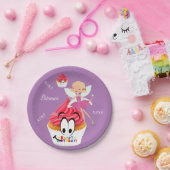 Papieren Borden, Happy Birthday Cupcake Fairy Bordje (Feest)