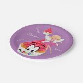 Papieren Borden, Happy Birthday Cupcake Fairy Bordje (Gekanteld)