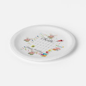 Papieren Borden, Happy Birthday februari 2022 Papieren Bordje (Gekanteld)