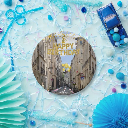 Papieren Borden, Happy Birthday France Dog Papieren Bordje (Feest)