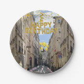 Papieren Borden, Happy Birthday France Dog Papieren Bordje (Voorkant)