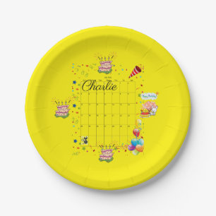 Papieren Borden, Happy Birthday, juli 2022 Bordje