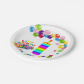 Papieren Borden, Happy Birthday-kaars Bordje (Gekanteld)