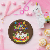 Papieren Borden, Happy Birthday Monkeys Bordje (Feest)