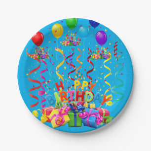 Papieren Borden, Happy Birthday Paper-Borden Papieren Bordje