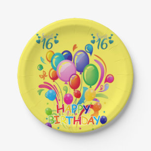 Papieren Borden, Happy Birthday Paper Borden Sweet Bordje