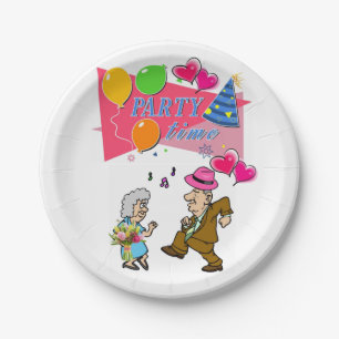 Papieren Borden, Happy Birthday Party Time Bordje