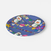 Papieren Borden, Happy Birthday Penguin Bordje (Gekanteld)