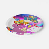 Papieren Borden, Happy Birthday Pony Papieren Bordje (Gekanteld)