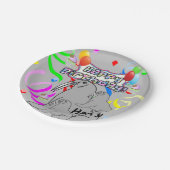 Papieren Borden, Happy Birthday Seal BalloonsConfe Papieren Bordje (Gekanteld)