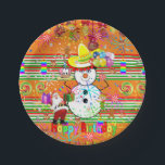 Papieren Borden, Happy Birthday Snowman Christmas Papieren Bordje<br><div class="desc">Kunstwerk en partijbenodigdheden > partijartikelen > Tafelgerei > Borden voor papier en partijen > Décor & party-leveringen > Décor > Table Serving & Décor > Borden</div>