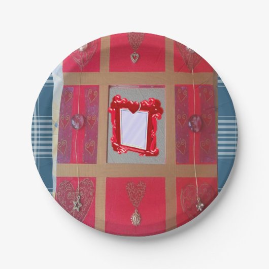 Papieren borden hart bordje (Voorkant)