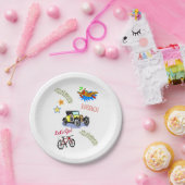 Papieren Borden Hero Fietsauto Vliegtuig Bordje (Feest)