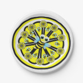 Papieren Borden hommel citroen Papieren Bordje (Voorkant)