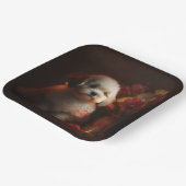 Papieren borden hond Bloem Bordje (Gebogen)