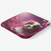 Papieren borden hond Bloem Bordje (Gebogen)