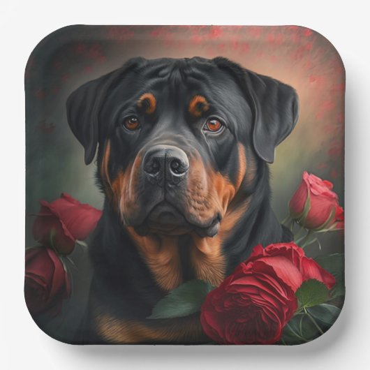 Papieren borden hond Rottweiler Bordje (Voorkant)