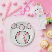 Papieren borden honkbal bordje (Feest)