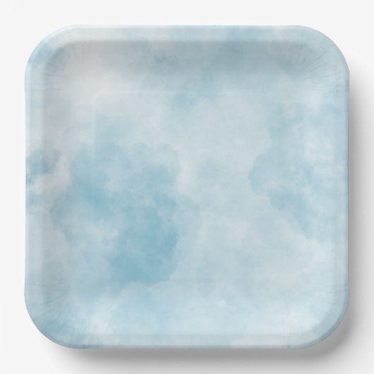 Papieren Borden - Hoofd in de WOLKEN Papieren Bordje (Voorkant)