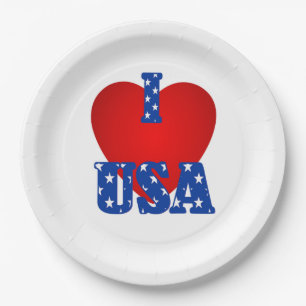 Papieren Borden/I Heart USA Bordje