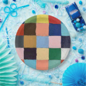 Papieren Borden in Funky Squares Design Papieren Bordje (Feest)