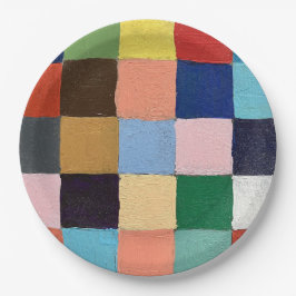Papieren Borden in Funky Squares Design Papieren Bordje