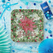 Papieren Borden: Jezus is de Rede Papieren Bordje (Feest)