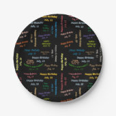 Papieren Borden juli, 13 oktober Papieren Bordje (Voorkant)