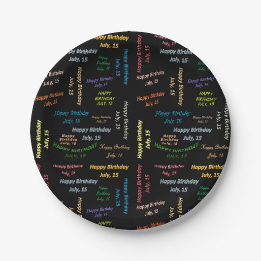 Papieren Borden juli, 15 oktober Papieren Bordje (Voorkant)