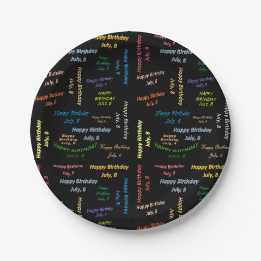 Papieren Borden juli, 8 oktober Papieren Bordje (Voorkant)