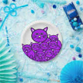 Papieren borden Katten Papieren Bordje (Feest)