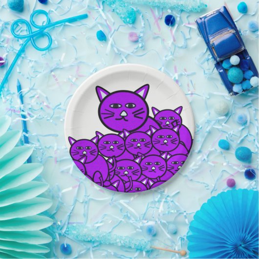 Papieren borden Katten Papieren Bordje (Feest)