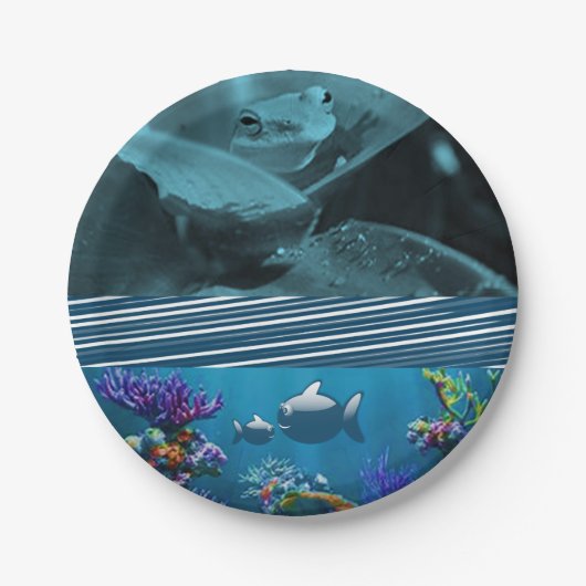 Papieren borden Kikker Papieren Bordje (Voorkant)