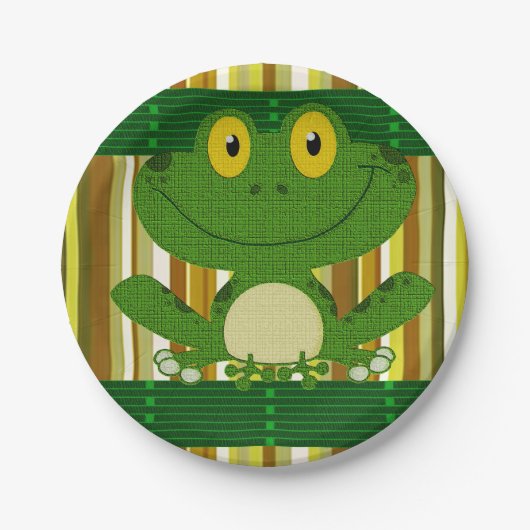 Papieren borden Kikker Papieren Bordje (Voorkant)