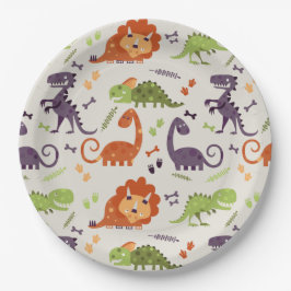 Papieren Borden - Kinder Love Dinosaur's Papieren Bordje