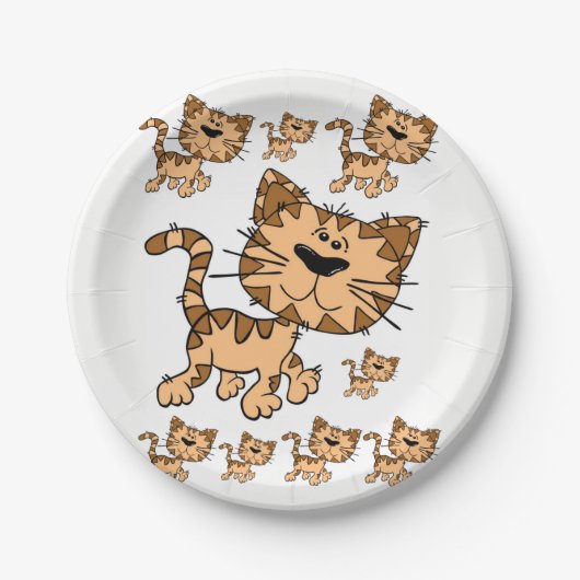 Papieren Borden Kitten Bordje (Voorkant)
