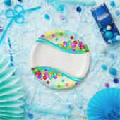 Papieren borden kleurig papieren bordje (Feest)